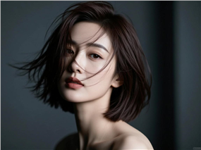 极简视觉风格美女肖像摄影图片